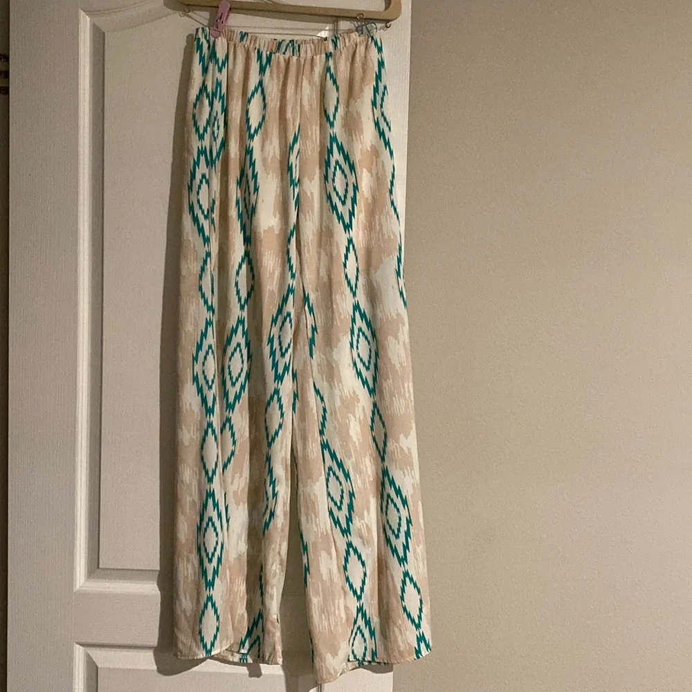 Aztec print wide leg pants - Picture 1 of 4